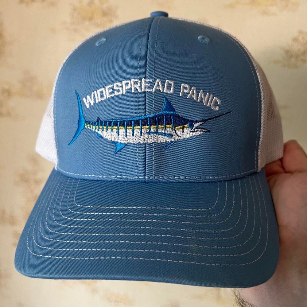 Widespread Panic Marlin Band Trucker Hat | Blue White Snapback | OSFM